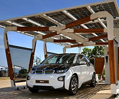 BMW lança garagem solar para veículos elétricos